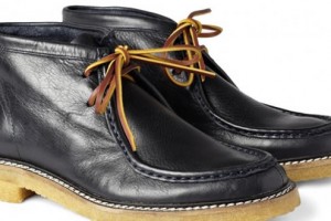 B Store Fargo Crepe-Sole Leather Boots