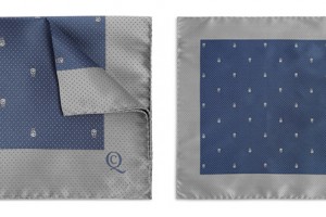 Alexander McQueen Skull Emblem Silk Pocket Square
