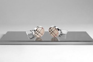 Burberry Enamel Check Cufflinks