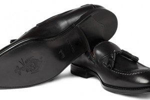 Paul Smith Black Tasselled Leather Loafers