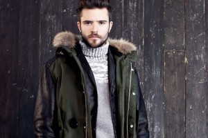 Ben Sherman Plectrum Leather Sleeve Canvas Parka