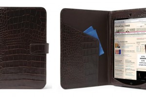 Smythson Crocodile-Embossed Leather iPad Mini Case